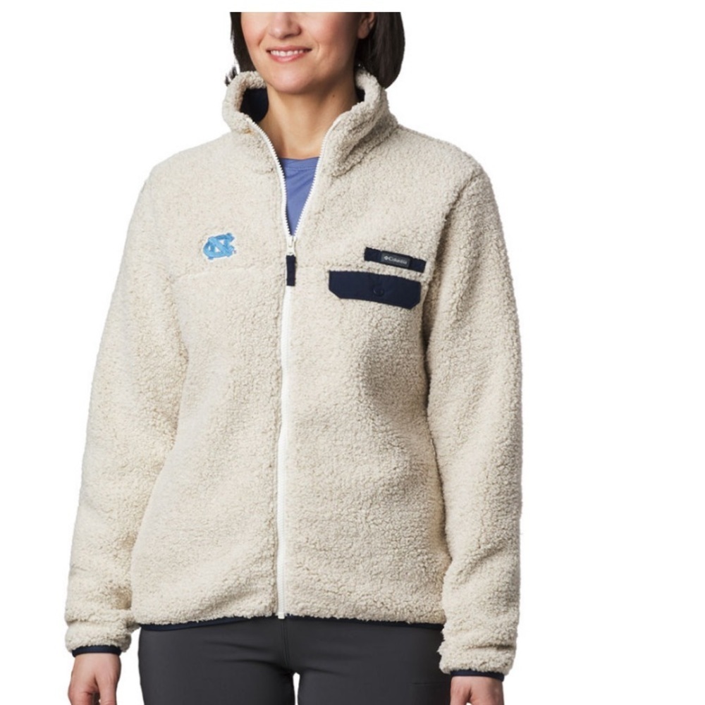 Women Columbia Mountainside Fleece jacket nc Tar Heels unc North Carolina M 8/10